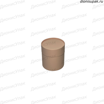 Подарочная коробка круглая, завальцованная с крышкой нежный лосось 100*100 мм.